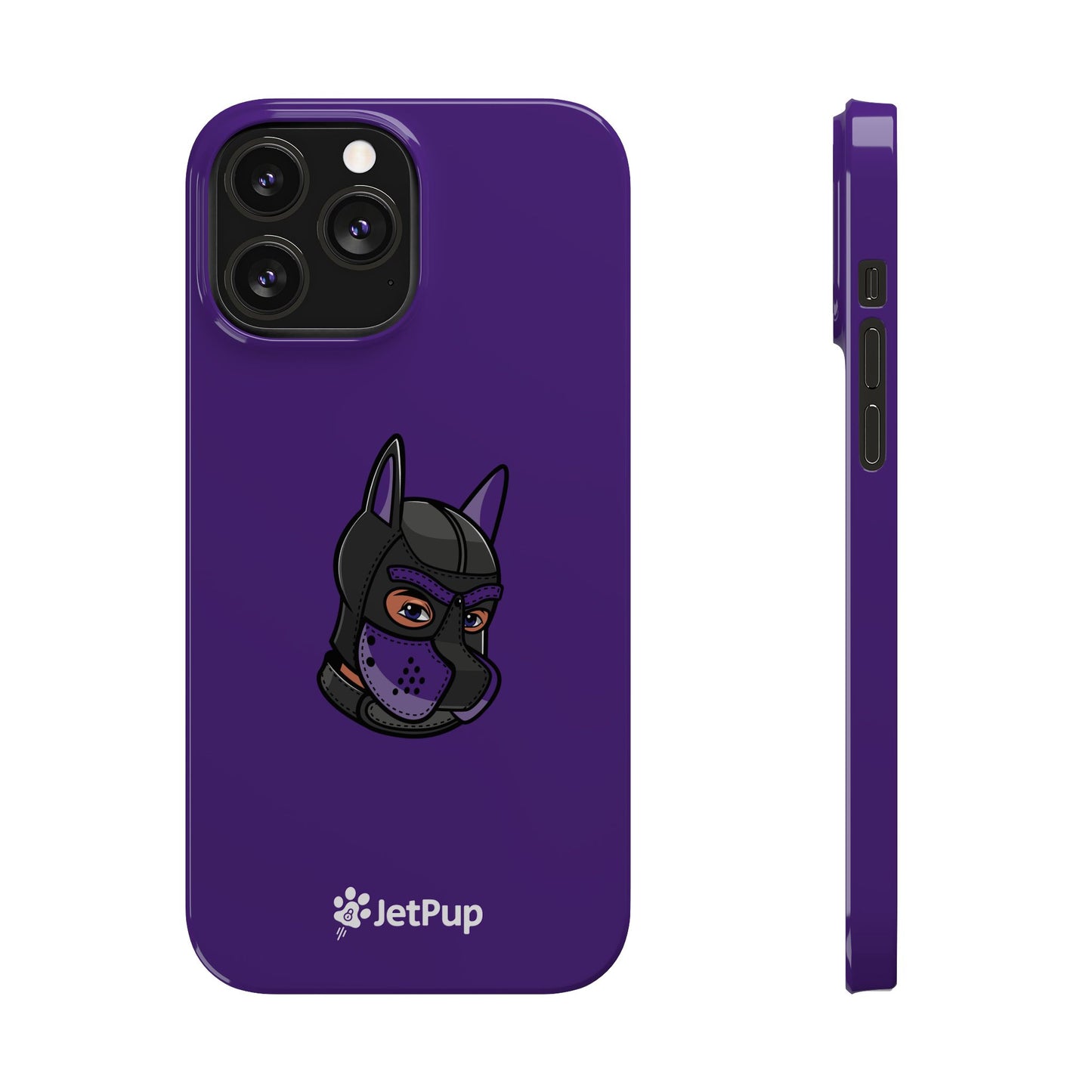 Pup Hood Slim iPhone Cases - Purple