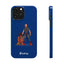 Dad & Pup Slim iPhone Cases - Blue