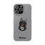 Pup Hood Slim iPhone Cases - Grey