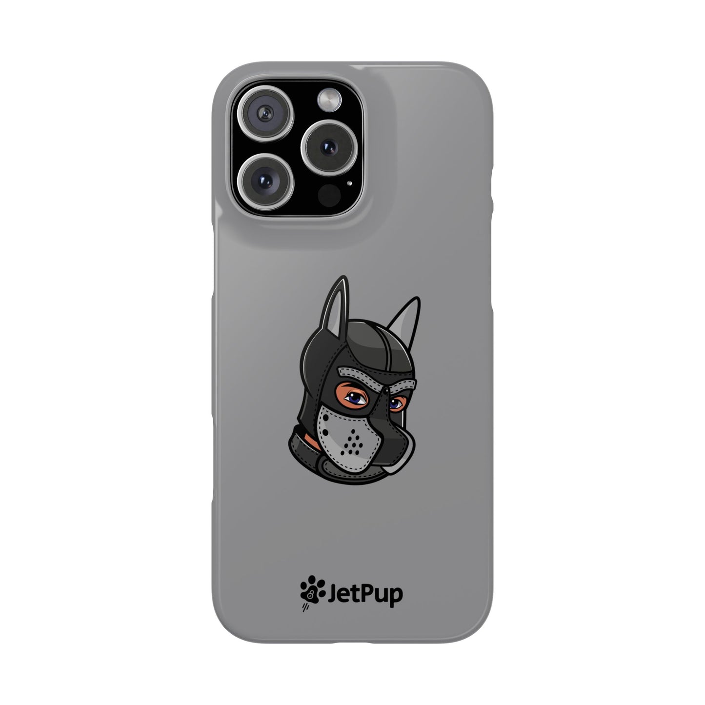 Pup Hood Slim iPhone Cases - Grey