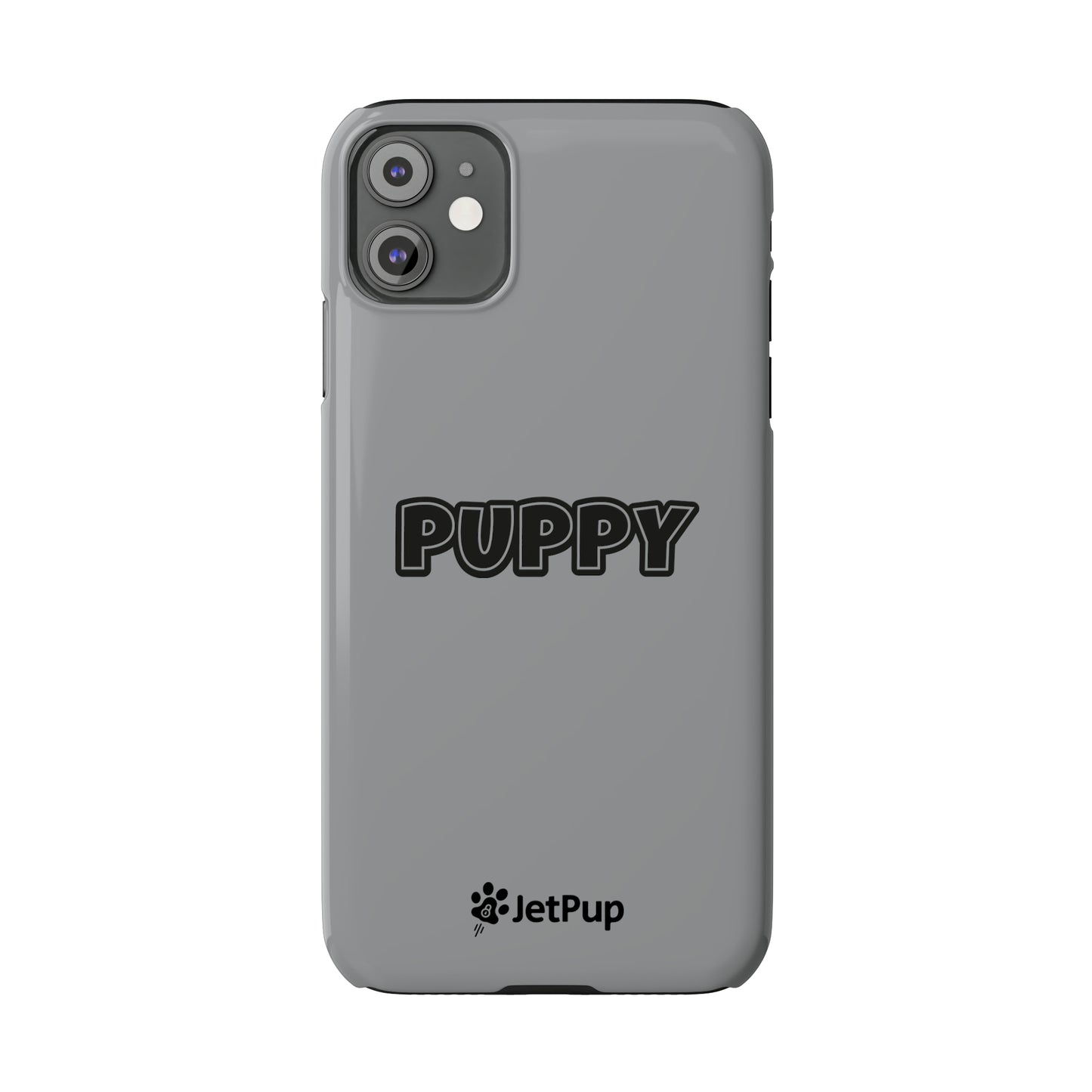 Puppy Slim iPhone Cases - Grey