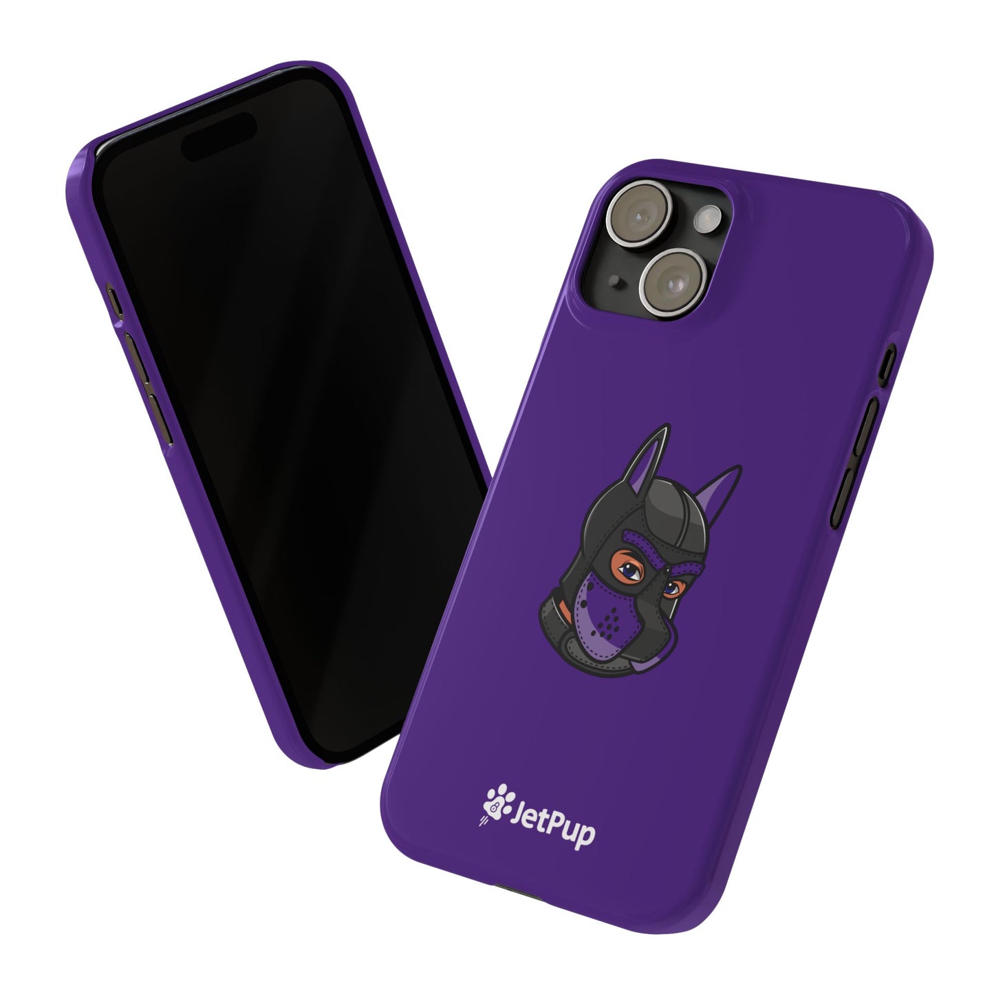 Pup Hood Slim iPhone Cases - Purple