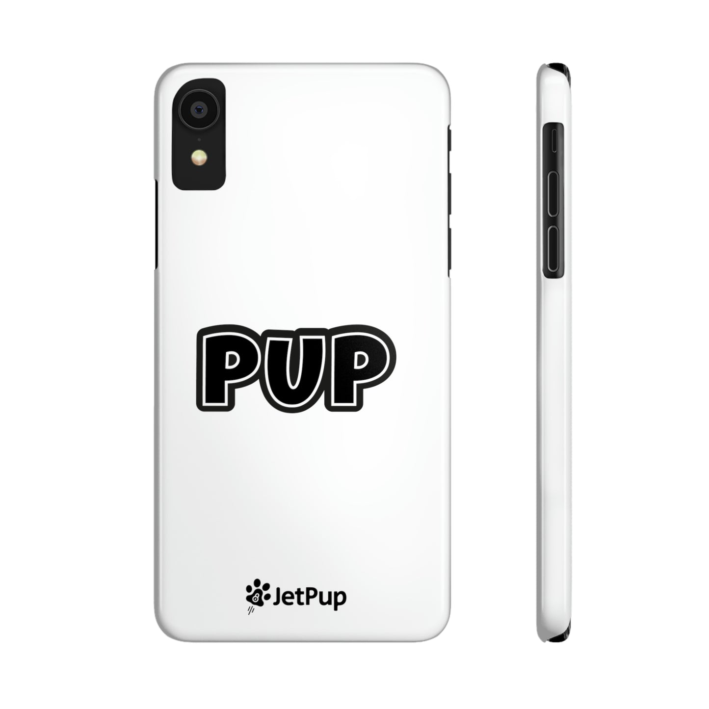 Pup Slim iPhone Cases - White