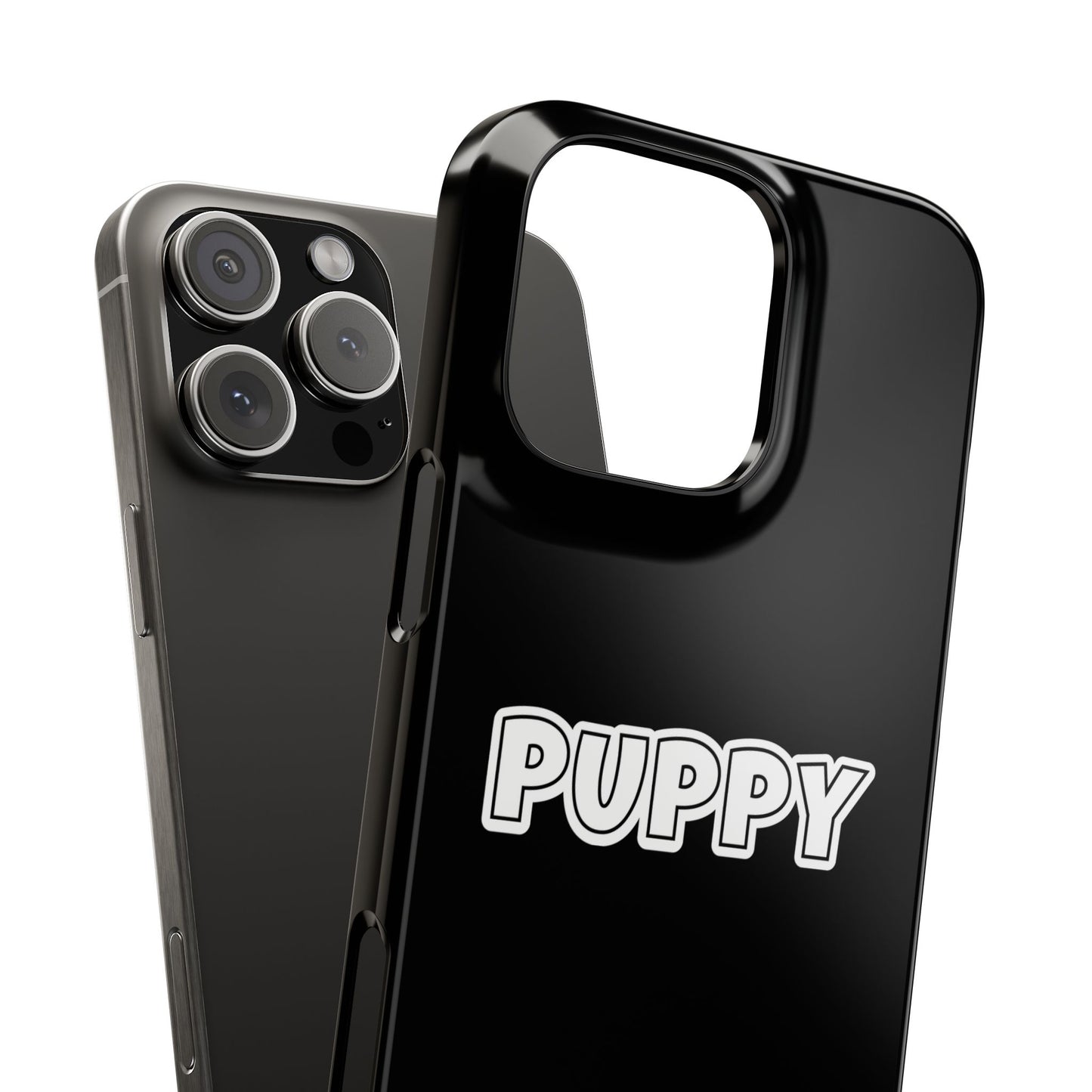 Puppy Slim iPhone Cases - Black