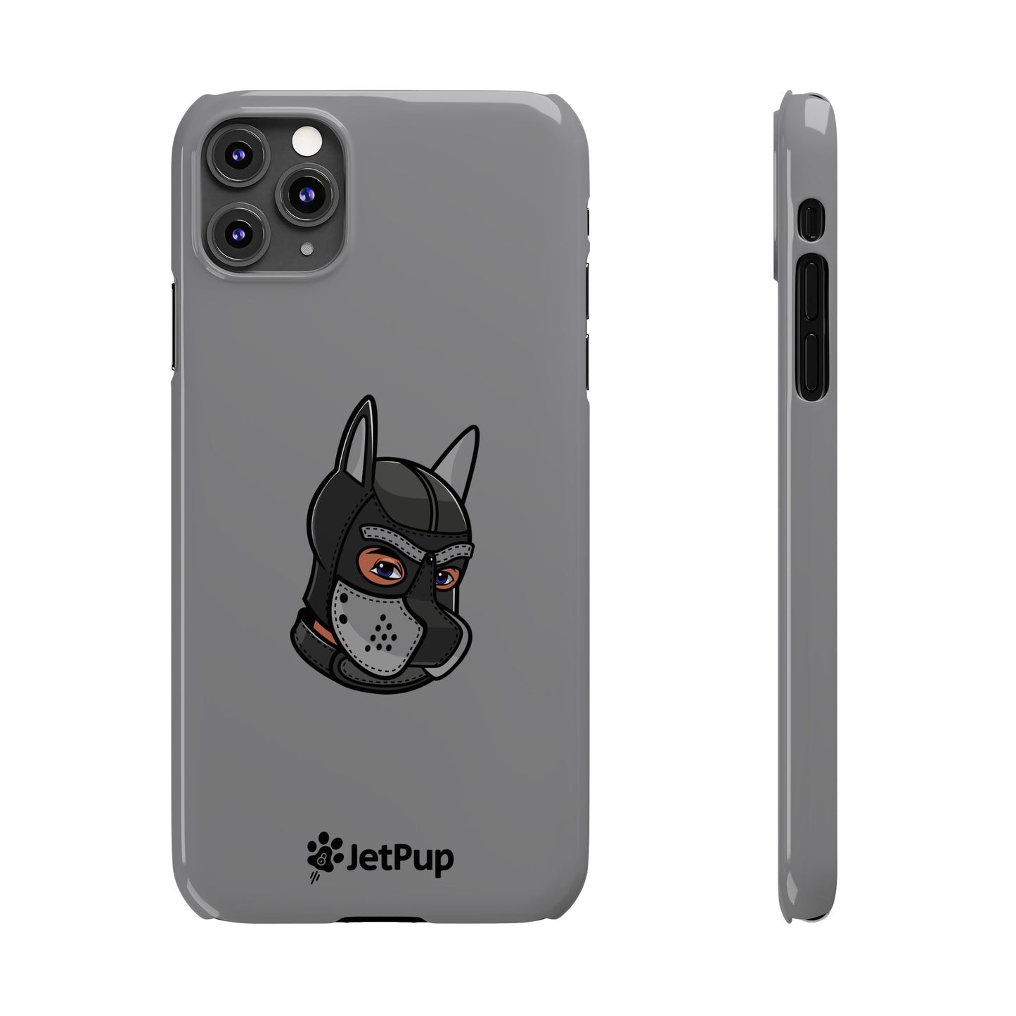 Pup Hood Slim iPhone Cases - Grey