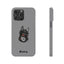 Pup Hood Slim iPhone Cases - Grey