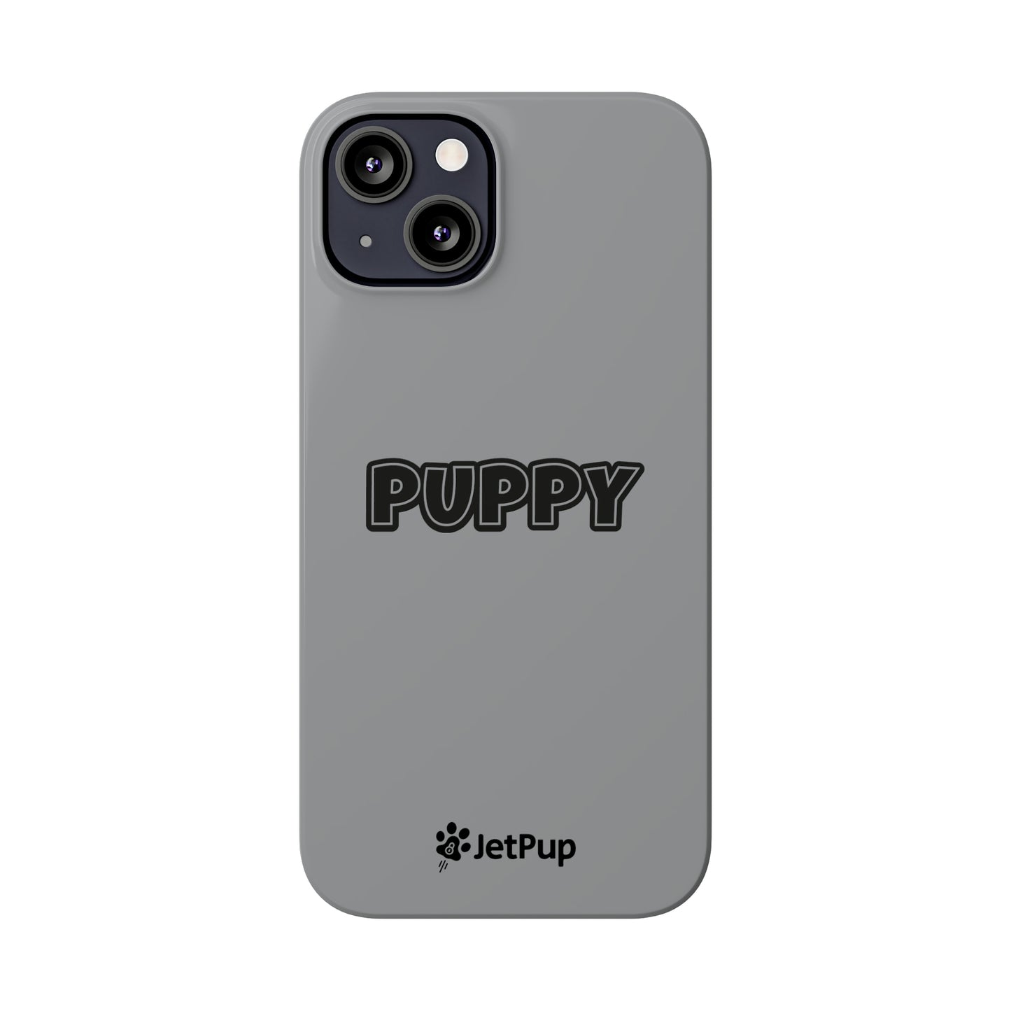 Puppy Slim iPhone Cases - Grey