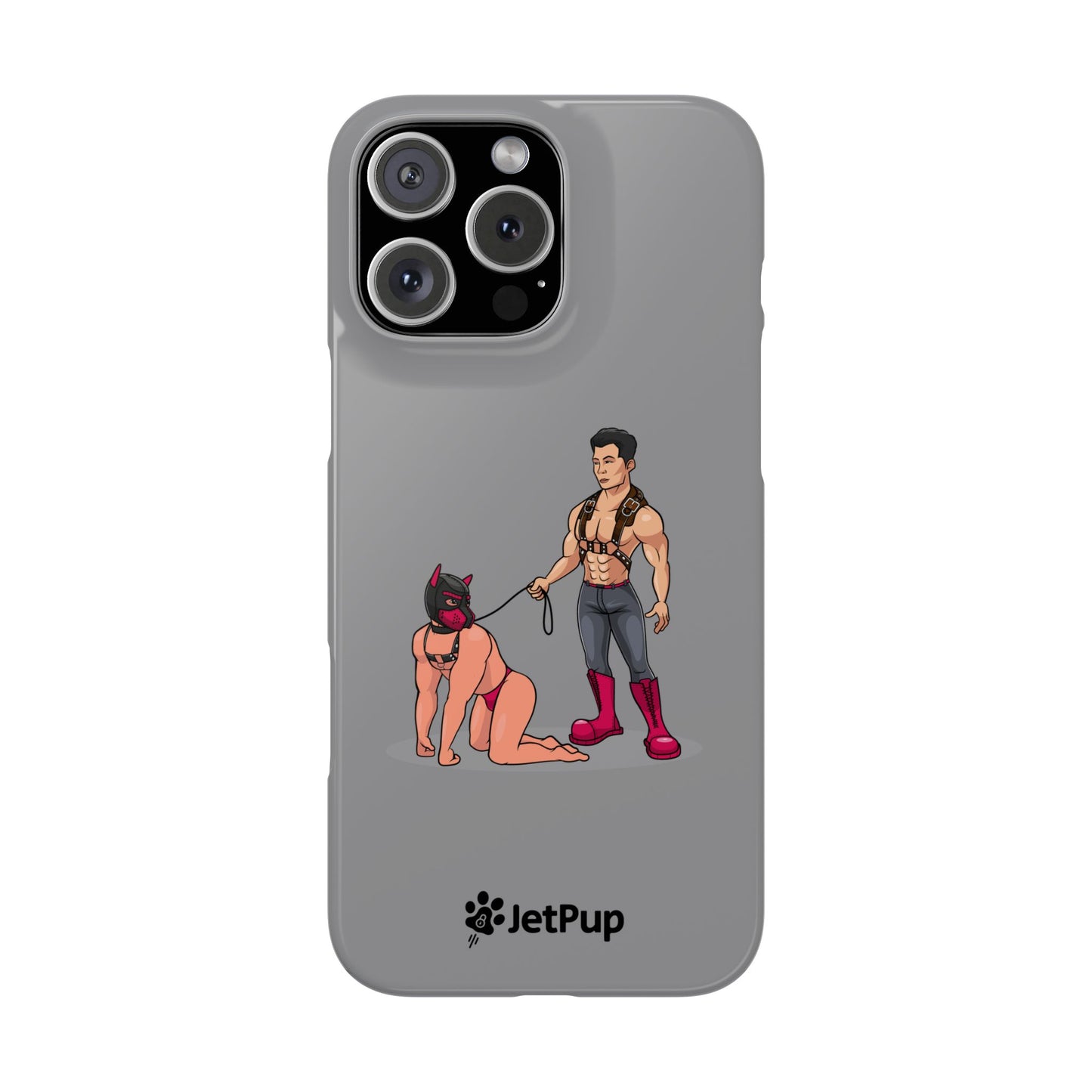 Handler & Pup Slim iPhone Cases - Grey