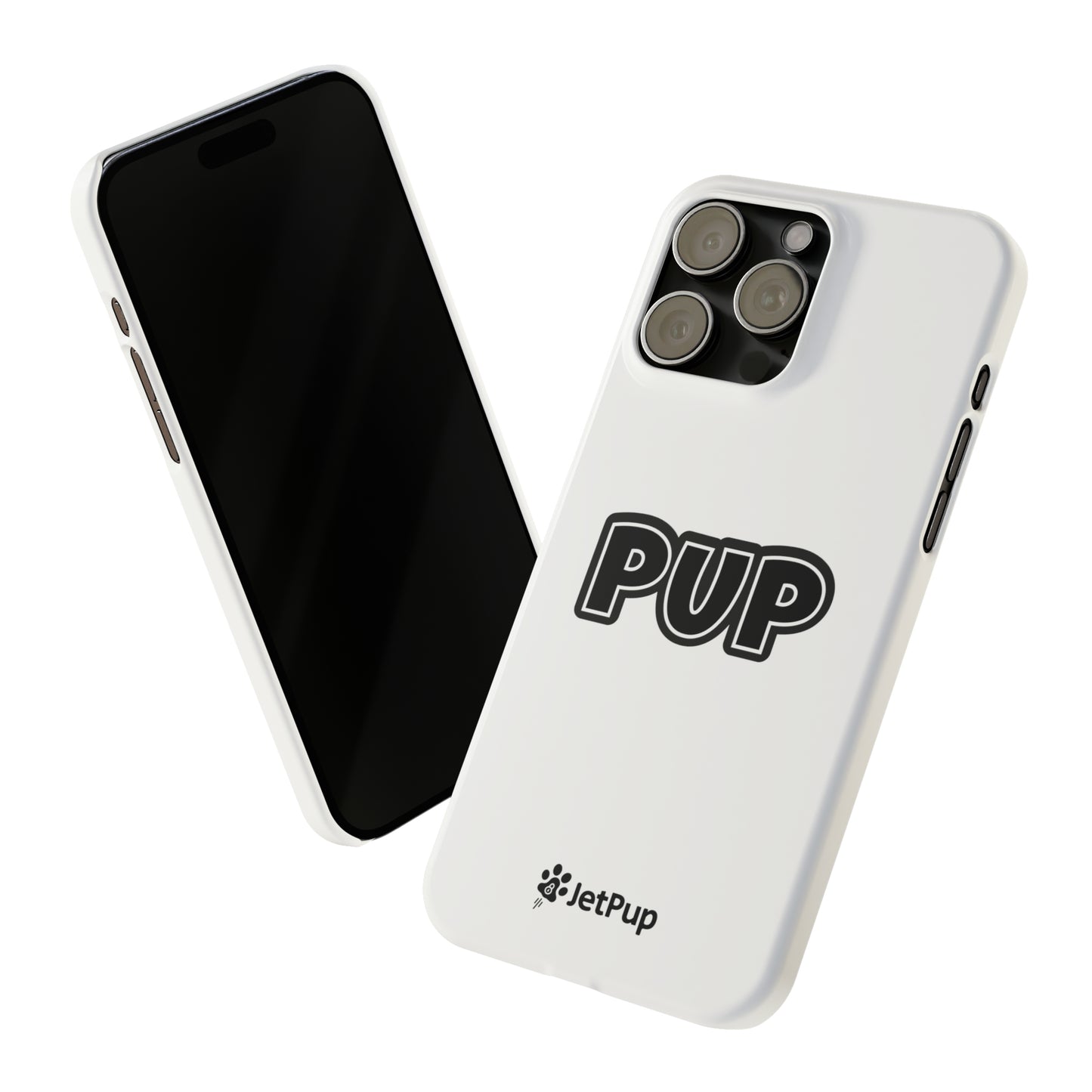 Pup Slim iPhone Cases - White