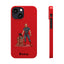 Dad & Pup Slim iPhone Cases - Red