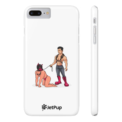 Handler & Pup Slim iPhone Cases - White