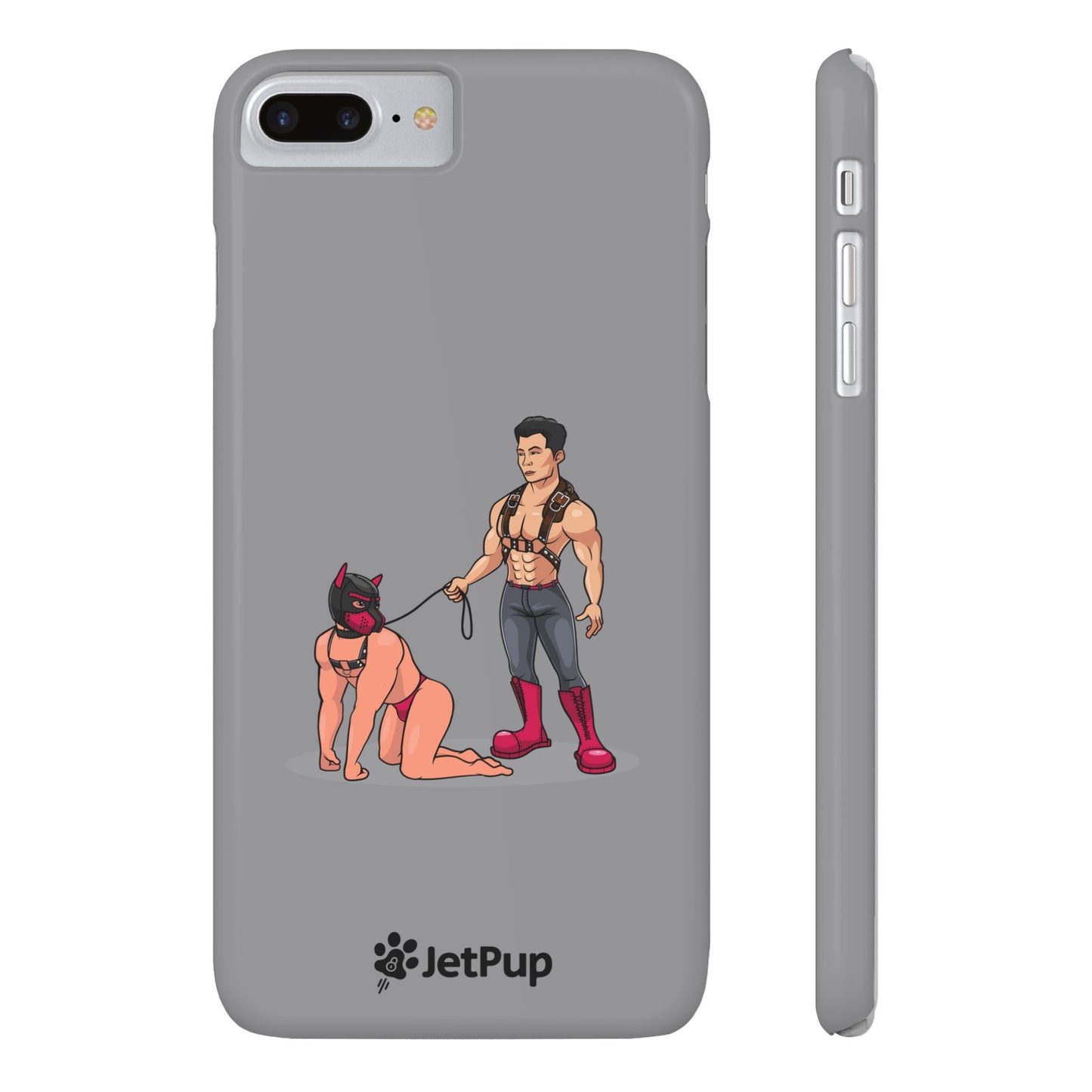 Handler & Pup Slim iPhone Cases - Grey