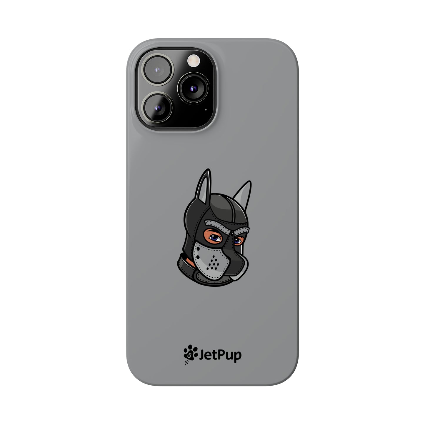 Pup Hood Slim iPhone Cases - Grey