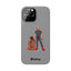 Dad & Pup Slim iPhone Cases - Grey