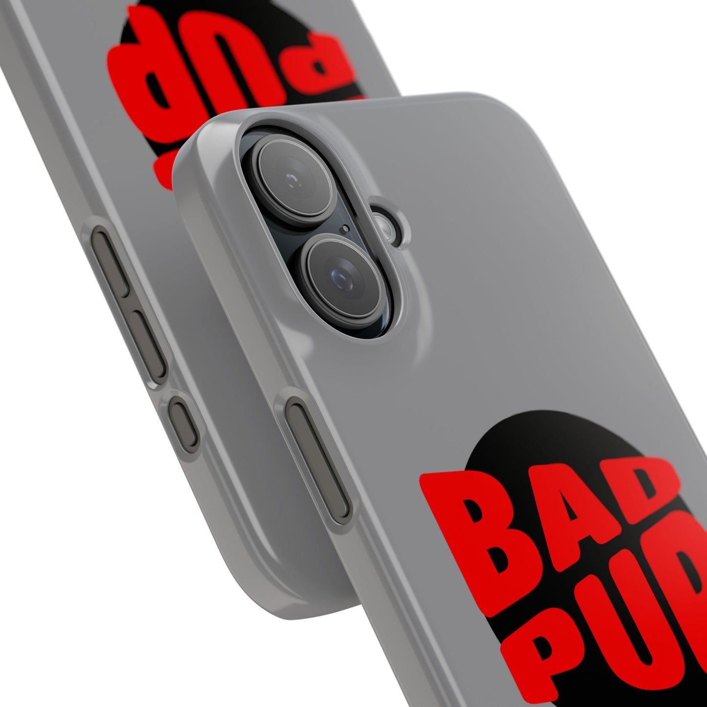 Bad Pup Slim iPhone Cases - Grey