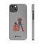 Dad & Pup Slim iPhone Cases - Grey