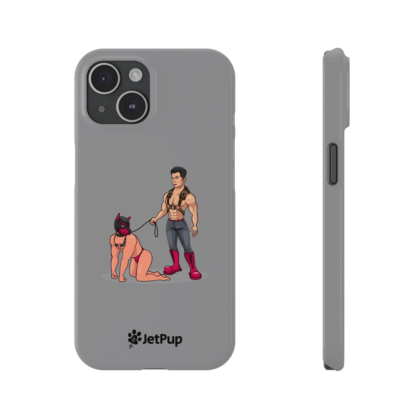 Handler & Pup Slim iPhone Cases - Grey