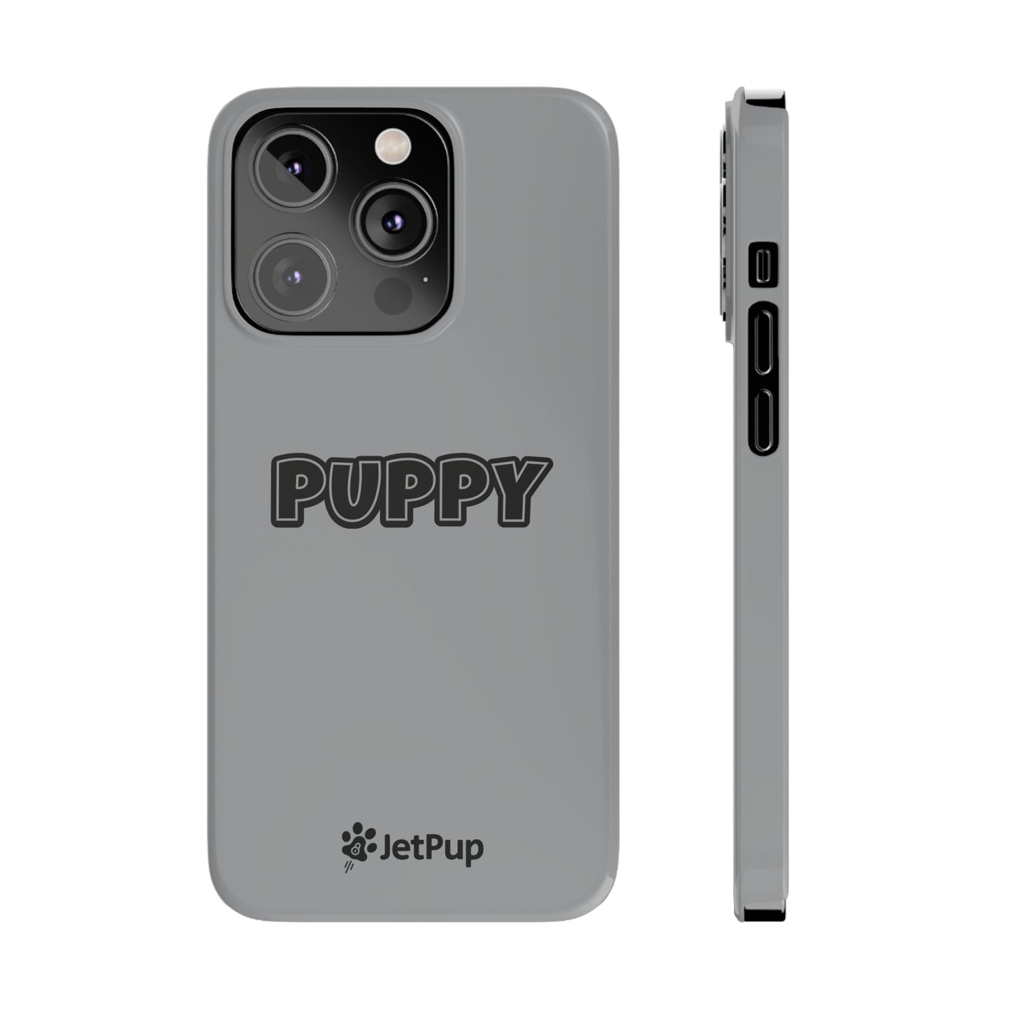 Puppy Slim iPhone Cases - Grey