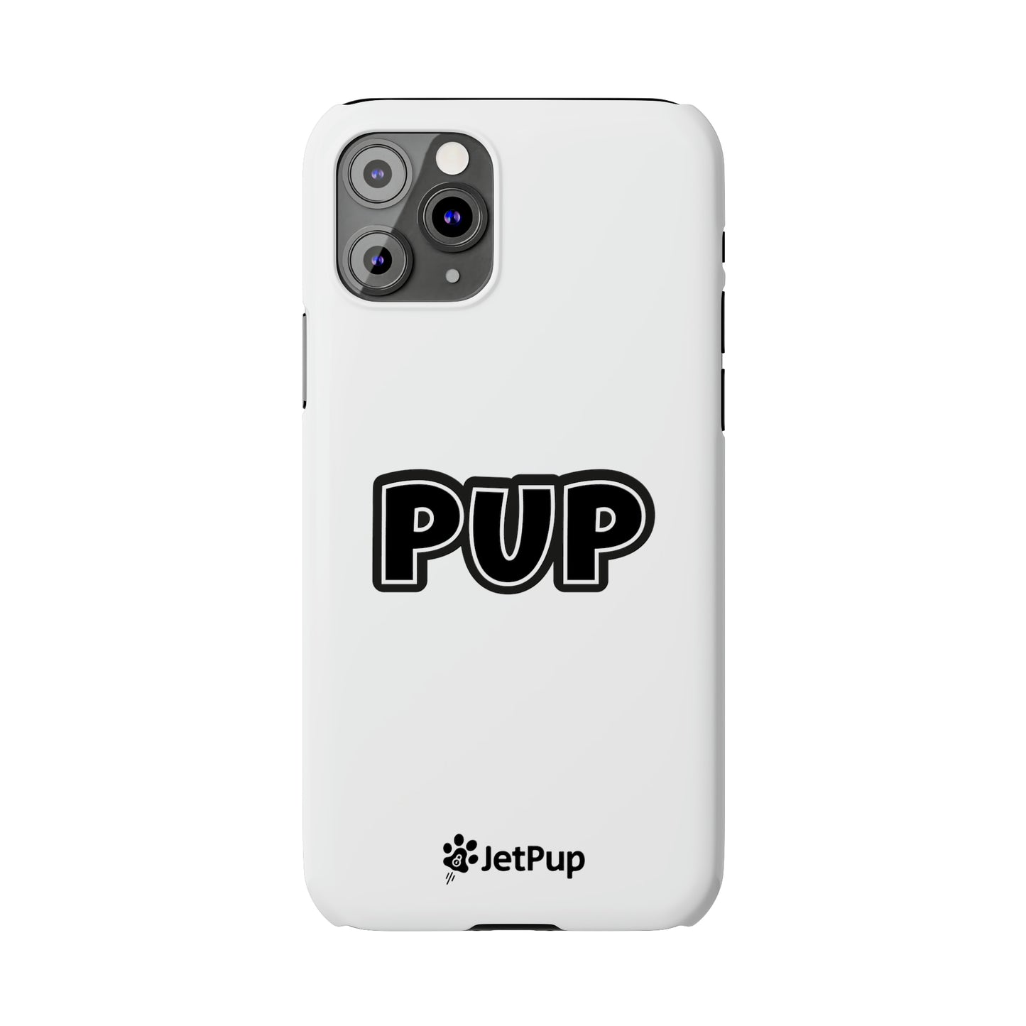 Pup Slim iPhone Cases - White