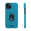 Pup Hood Slim iPhone Cases - Turquoise