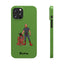 Dad & Pup Slim iPhone Cases - Green