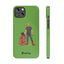 Dad & Pup Slim iPhone Cases - Green