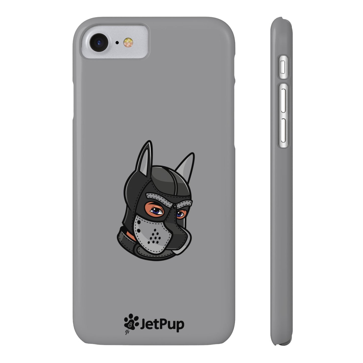 Pup Hood Slim iPhone Cases - Grey