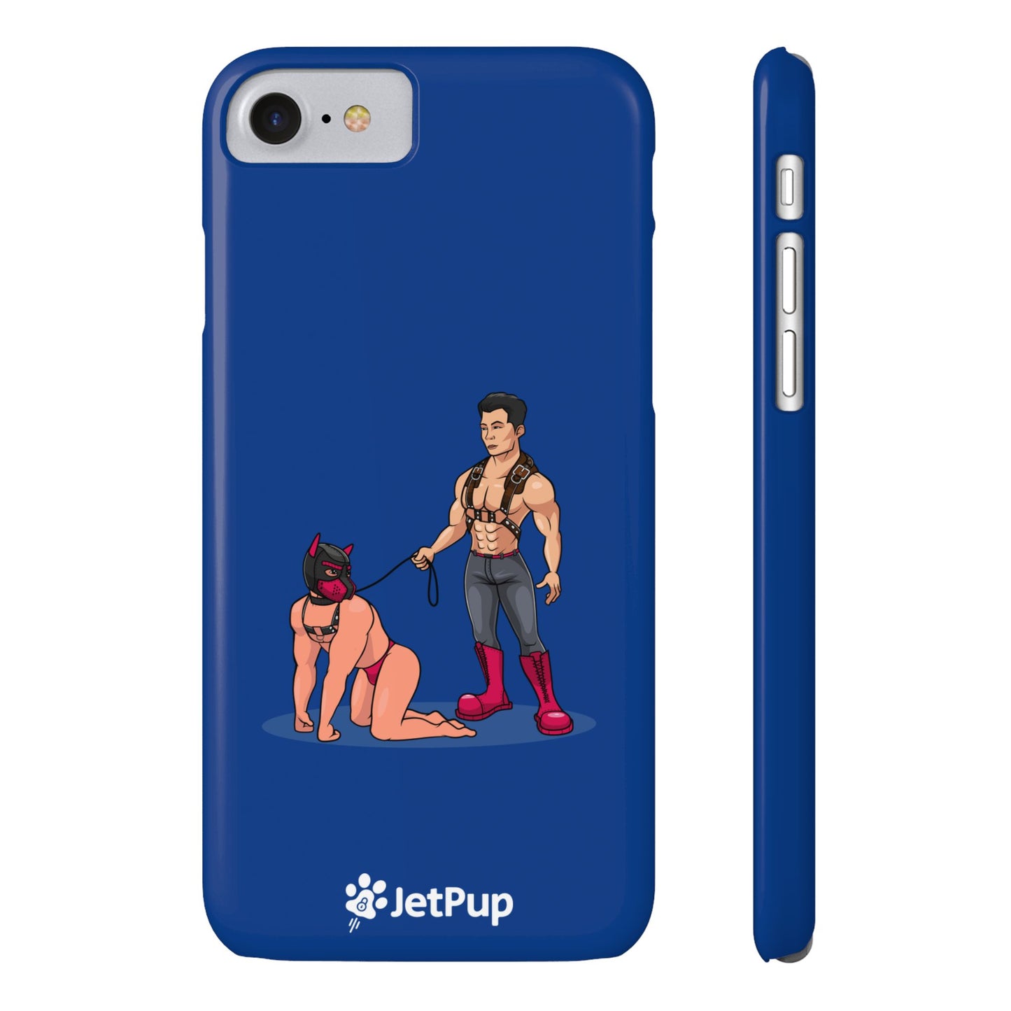 Handler & Pup Slim iPhone Cases - Blue