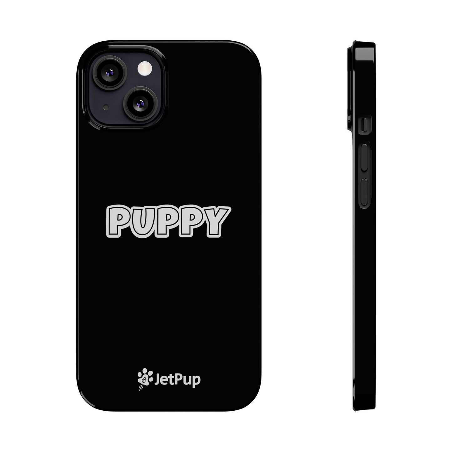 Puppy Slim iPhone Cases - Black