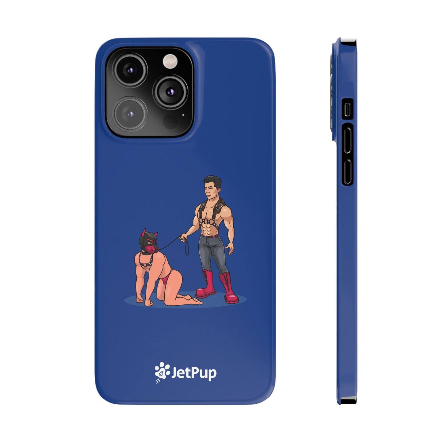 Handler & Pup Slim iPhone Cases - Blue