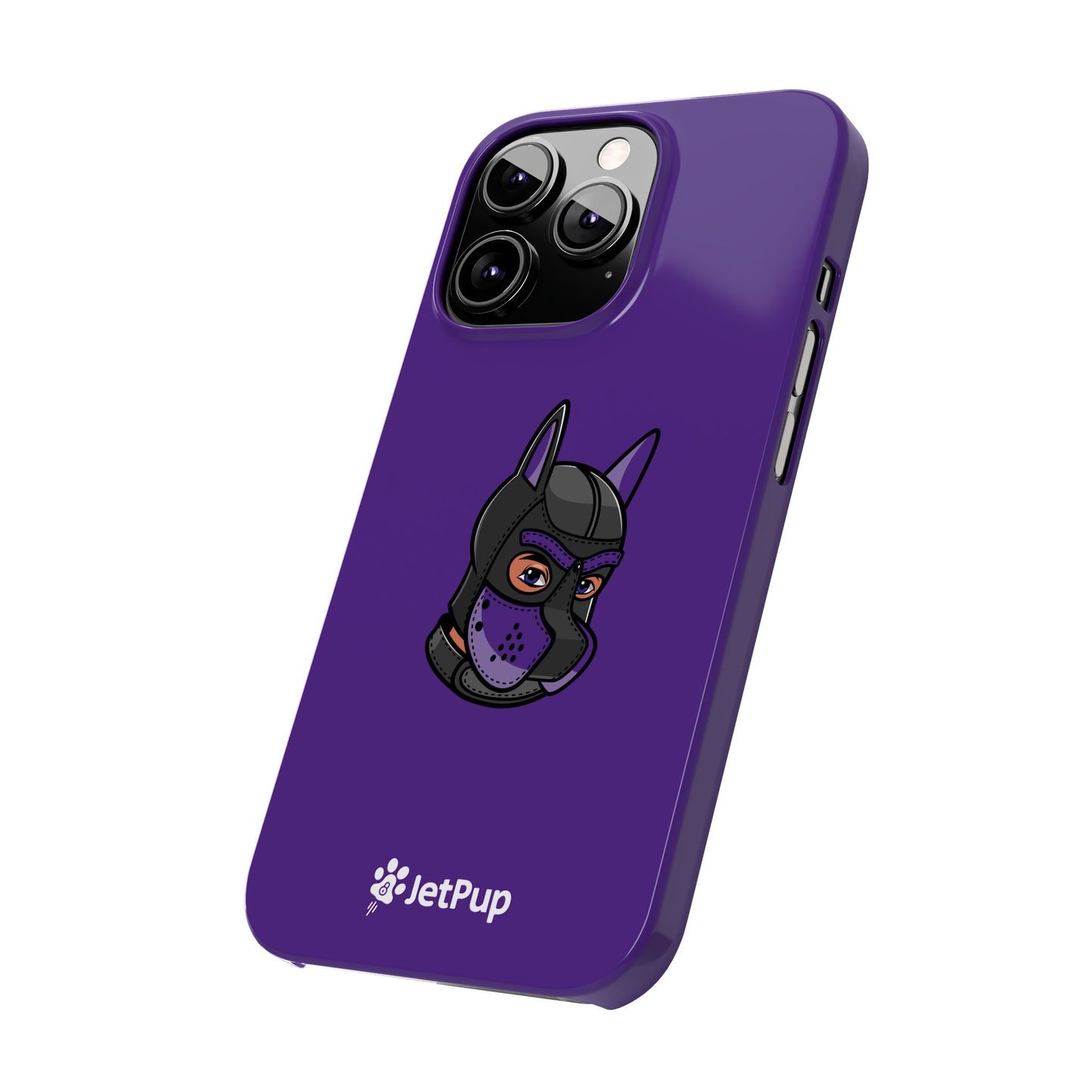 Pup Hood Slim iPhone Cases - Purple