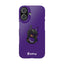 Pup Hood Slim iPhone Cases - Purple