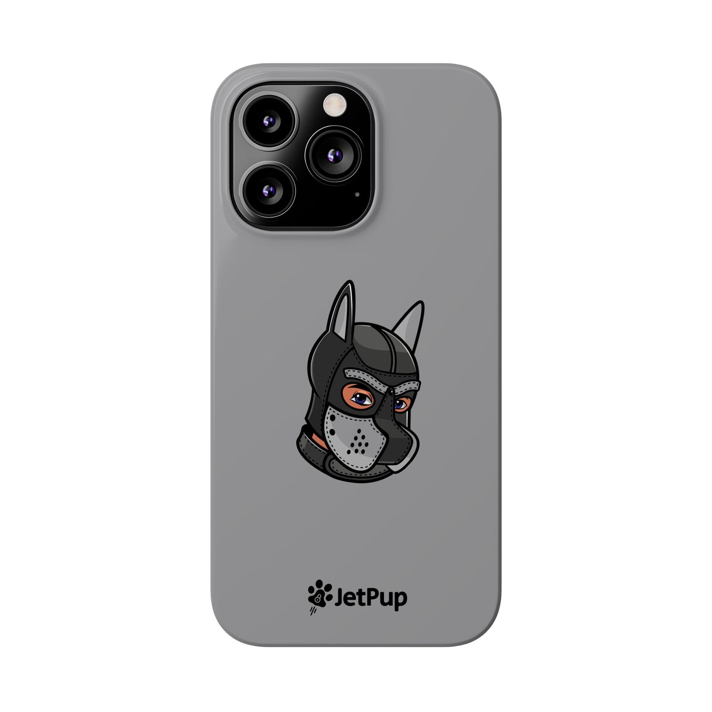 Pup Hood Slim iPhone Cases - Grey