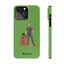 Dad & Pup Slim iPhone Cases - Green