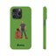 Dad & Pup Slim iPhone Cases - Green