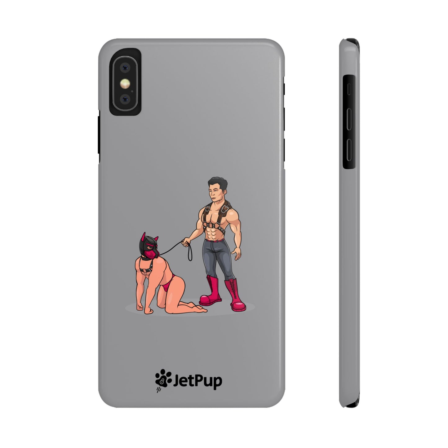 Handler & Pup Slim iPhone Cases - Grey