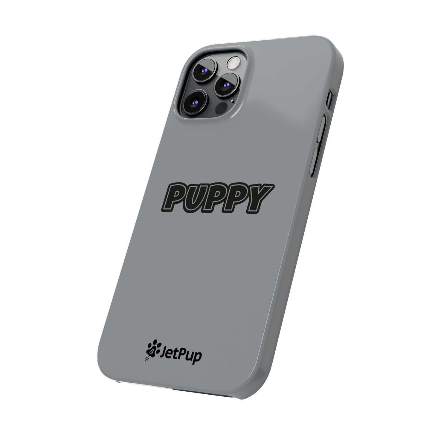 Puppy Slim iPhone Cases - Grey