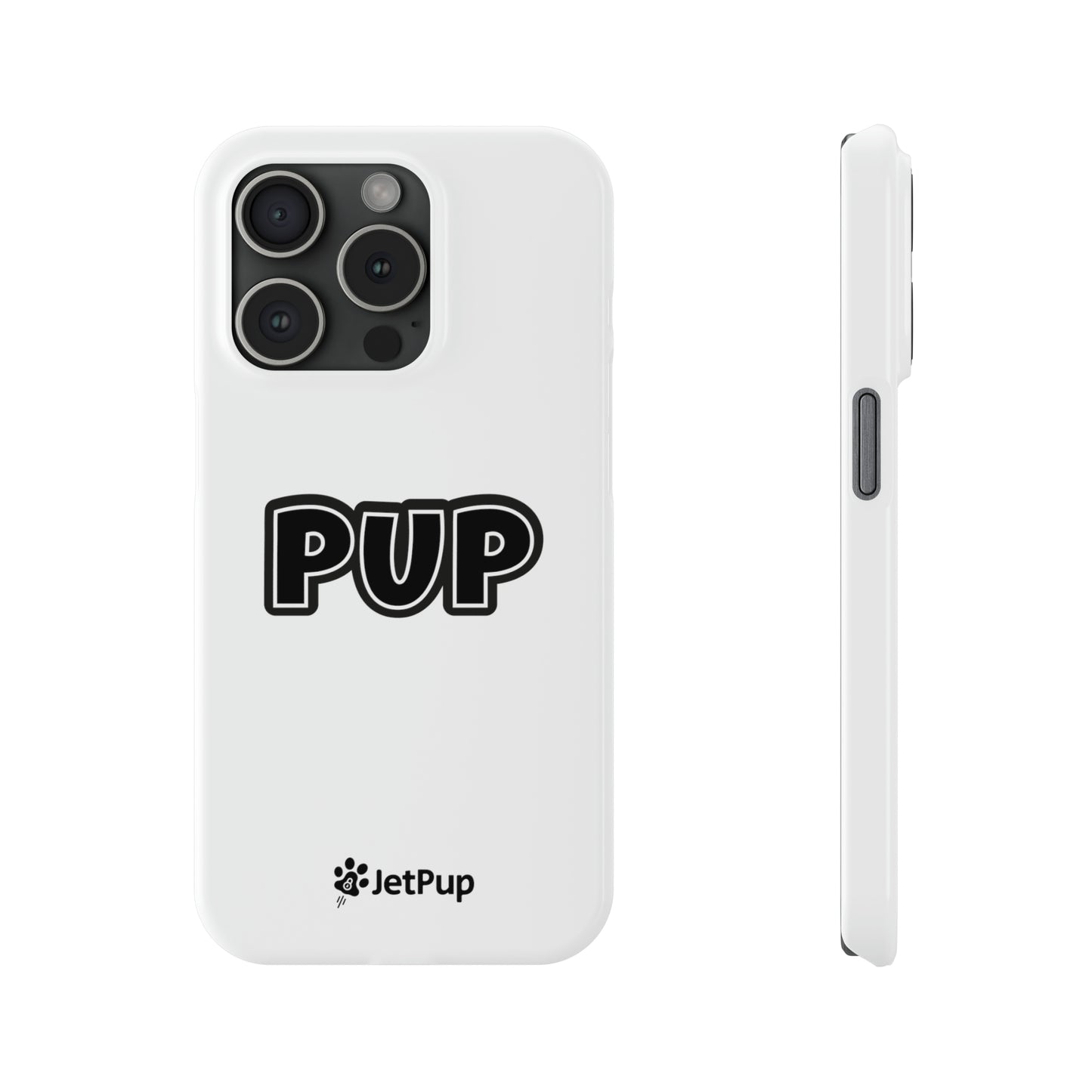 Pup Slim iPhone Cases - White