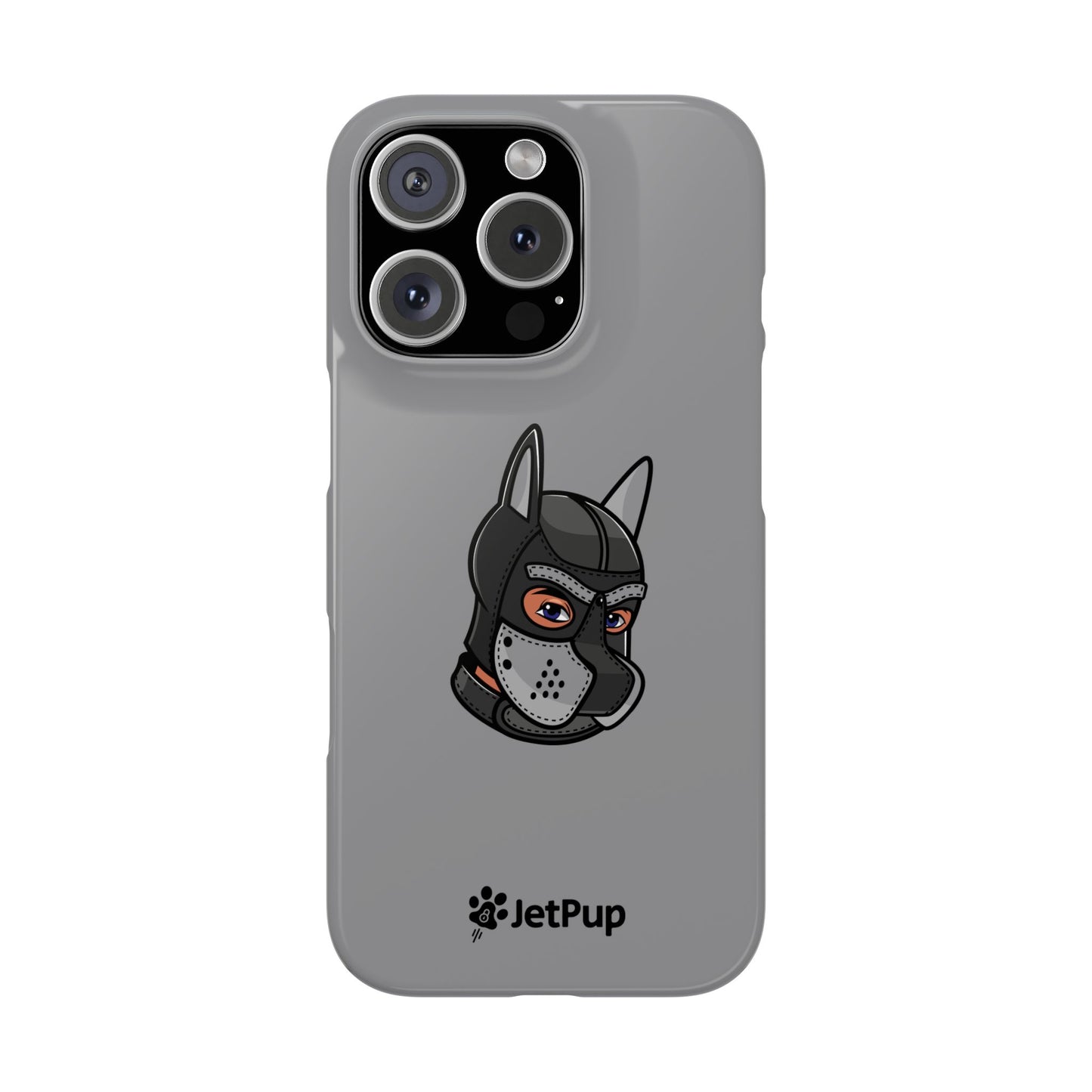 Pup Hood Slim iPhone Cases - Grey