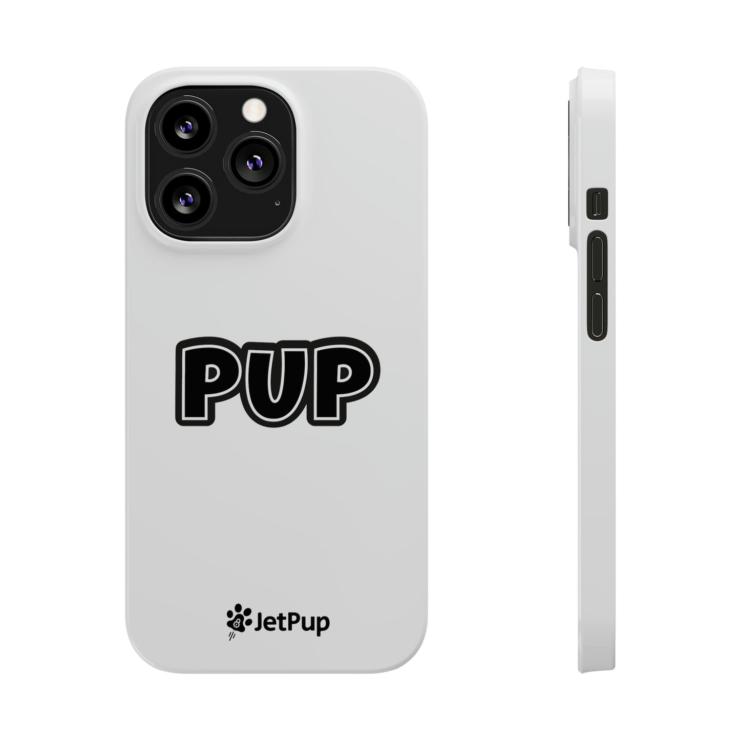 Pup Slim iPhone Cases - White