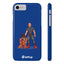 Dad & Pup Slim iPhone Cases - Blue