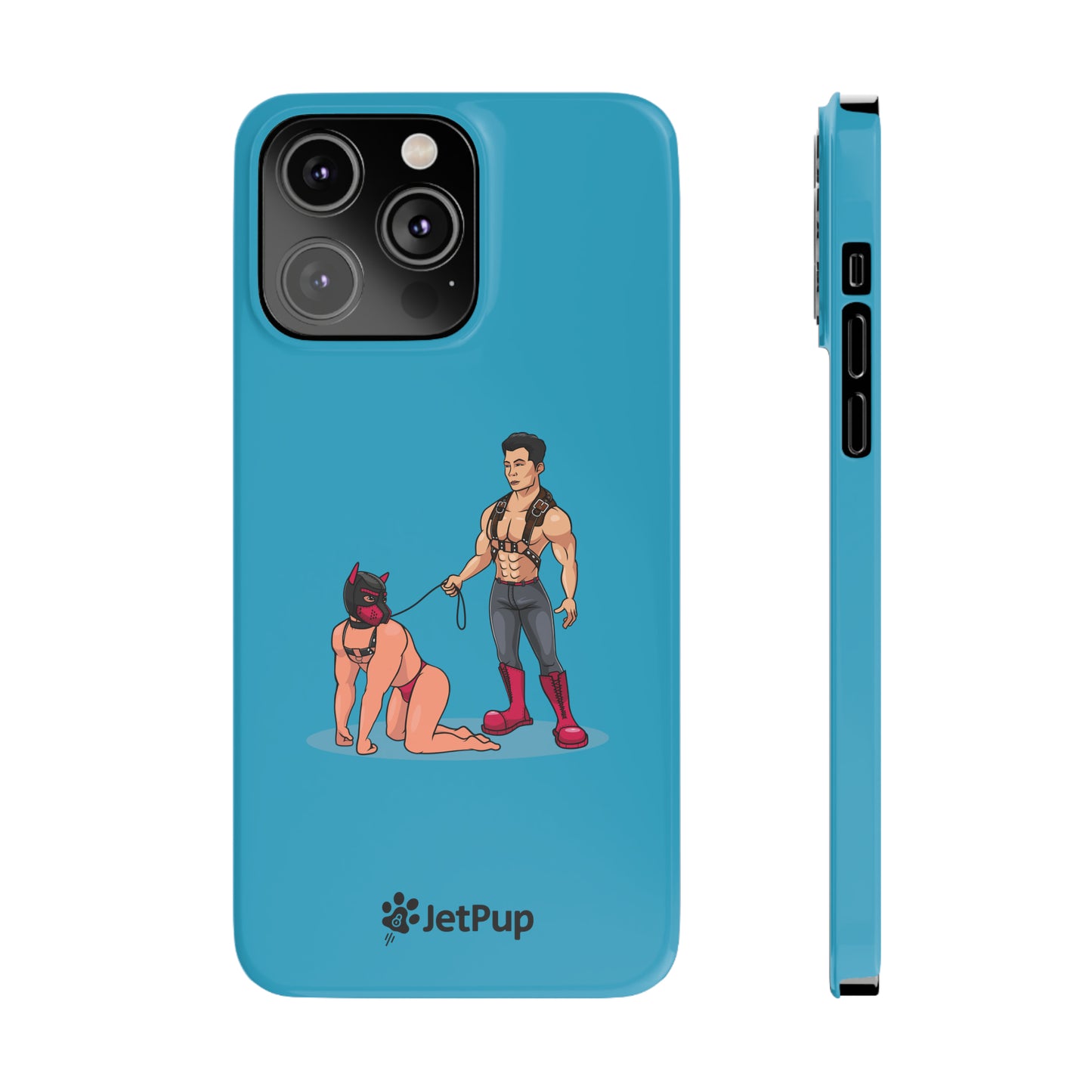 Handler & Pup Slim iPhone Cases - Turquoise