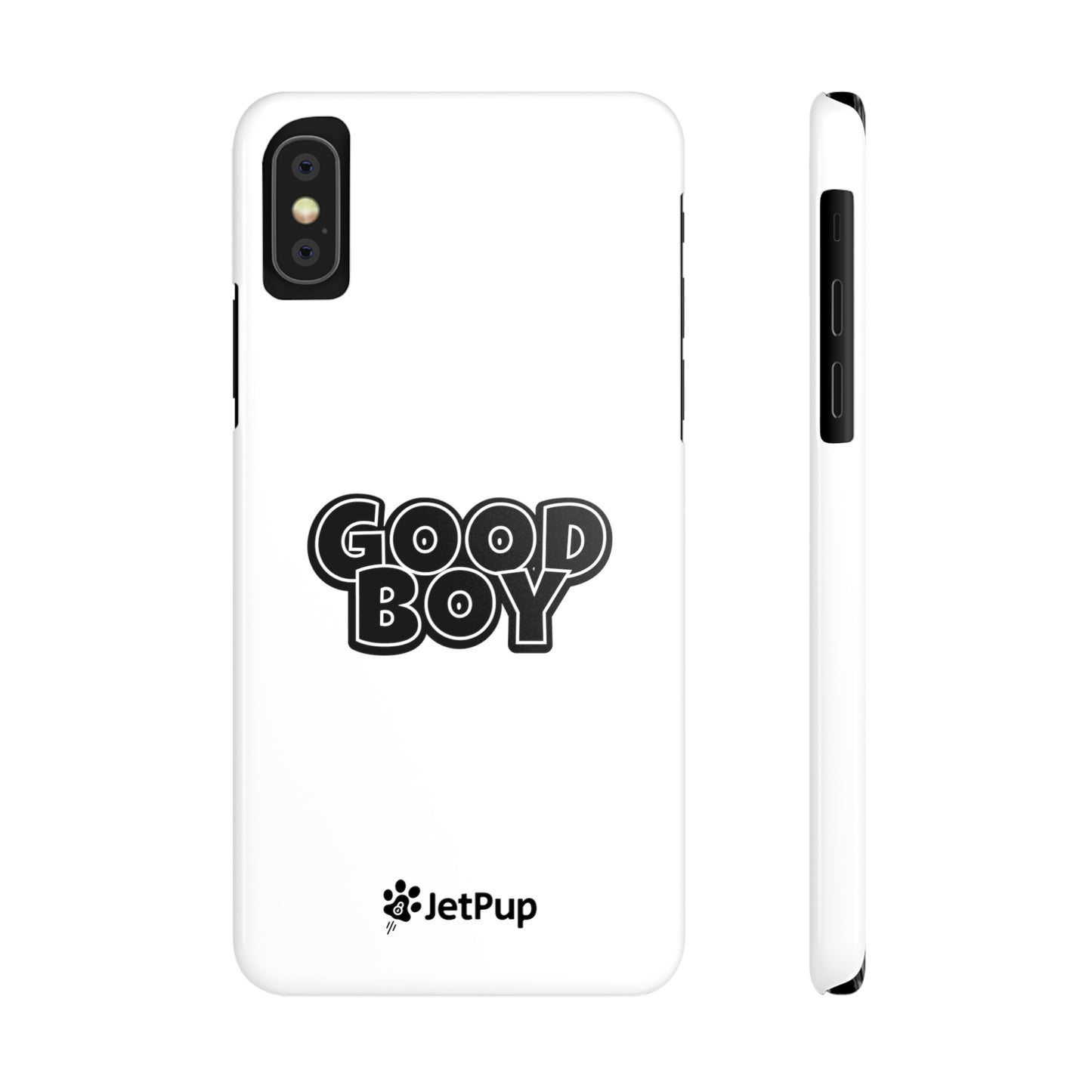 Good Boy Slim iPhone Cases - White