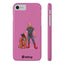 Dad & Pup Slim iPhone Cases - Pink