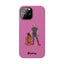 Dad & Pup Slim iPhone Cases - Pink