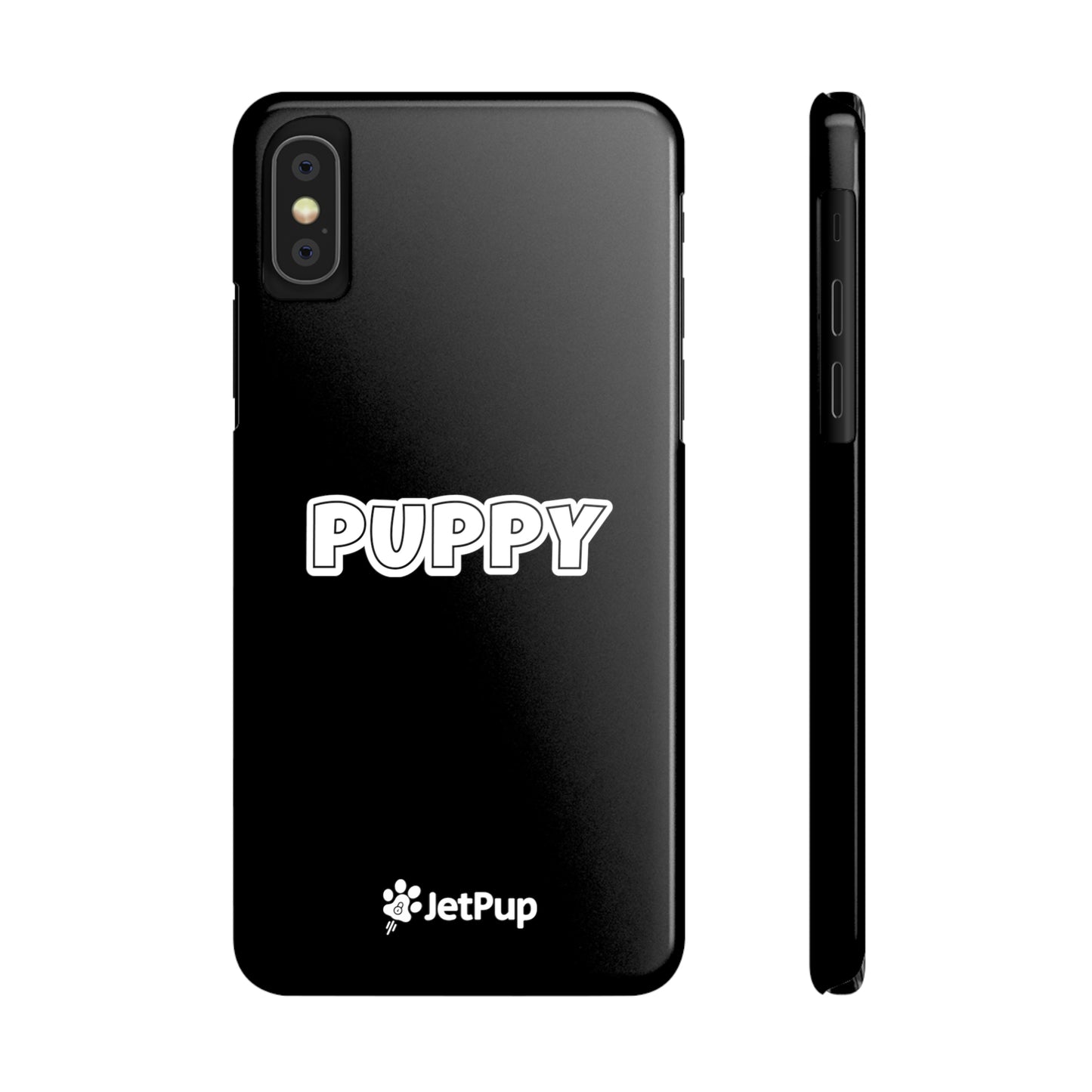 Puppy Slim iPhone Cases - Black
