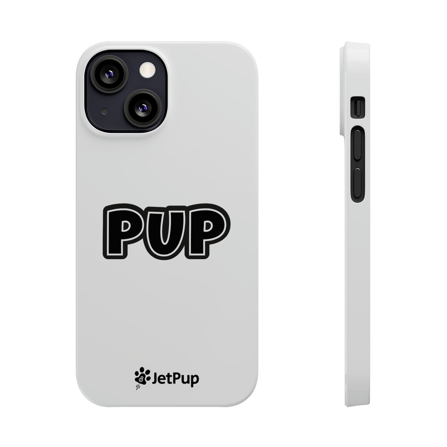 Pup Slim iPhone Cases - White