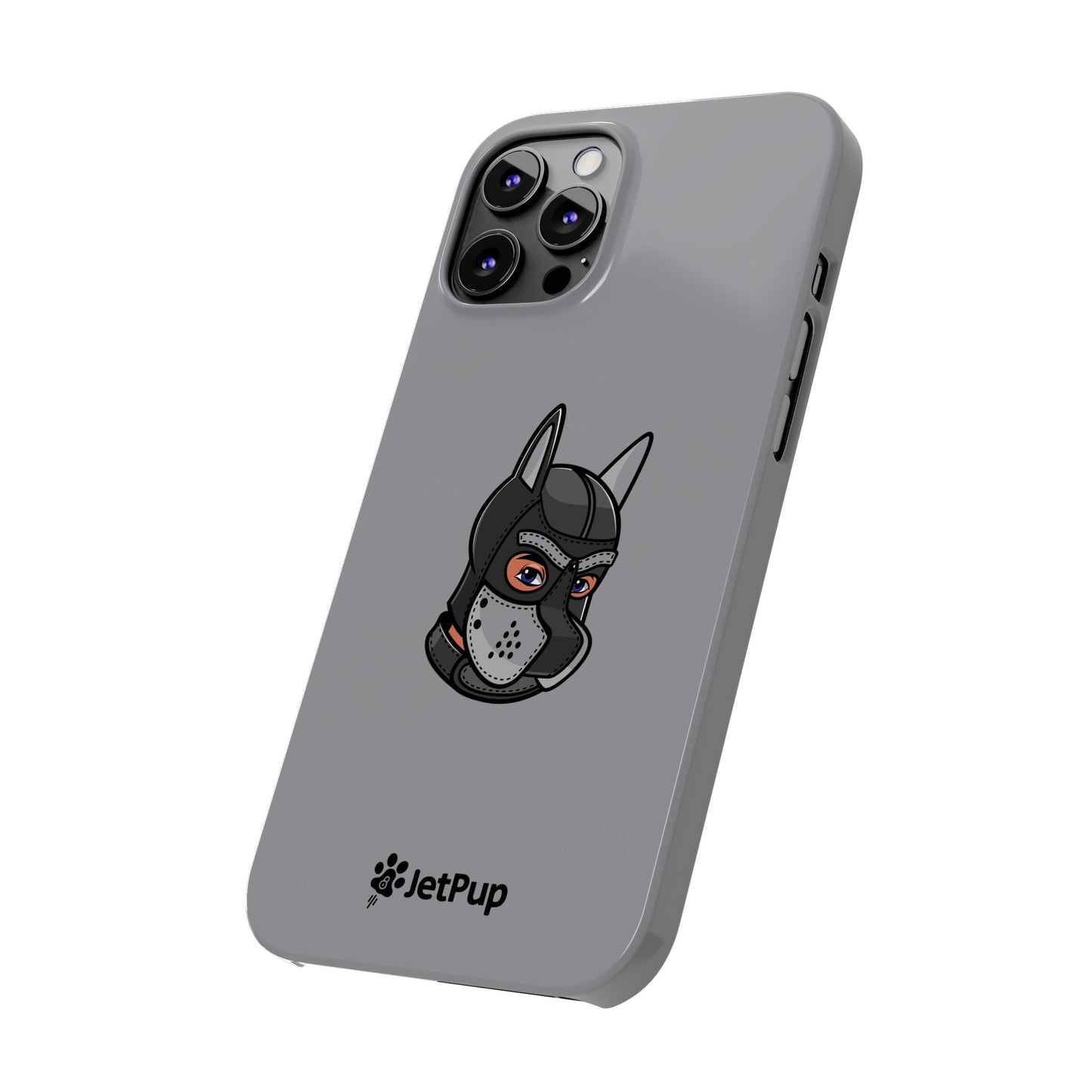 Pup Hood Slim iPhone Cases - Grey