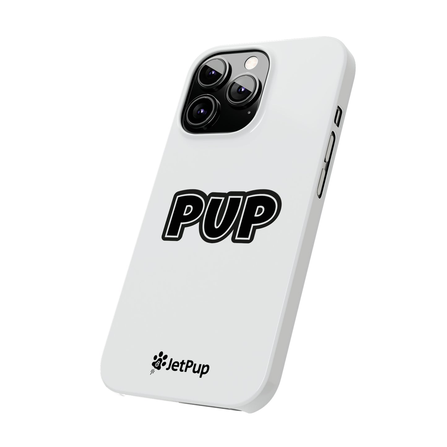 Pup Slim iPhone Cases - White