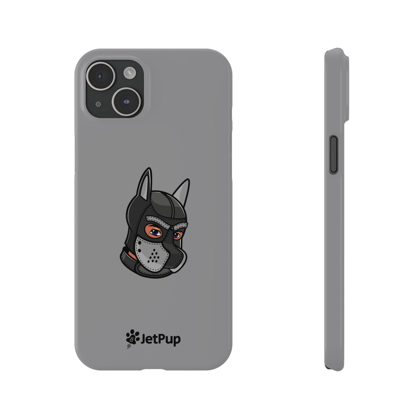 Pup Hood Slim iPhone Cases - Grey